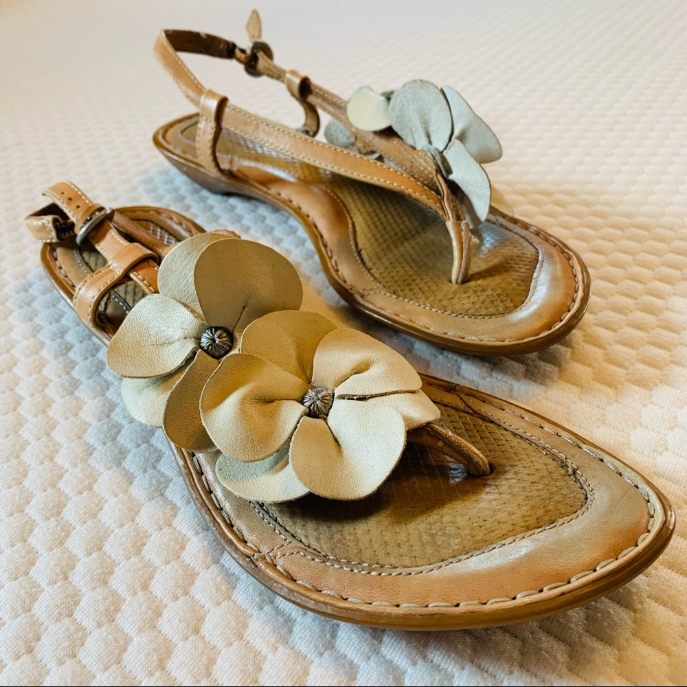 Stylish Born Floral Leather Sandals